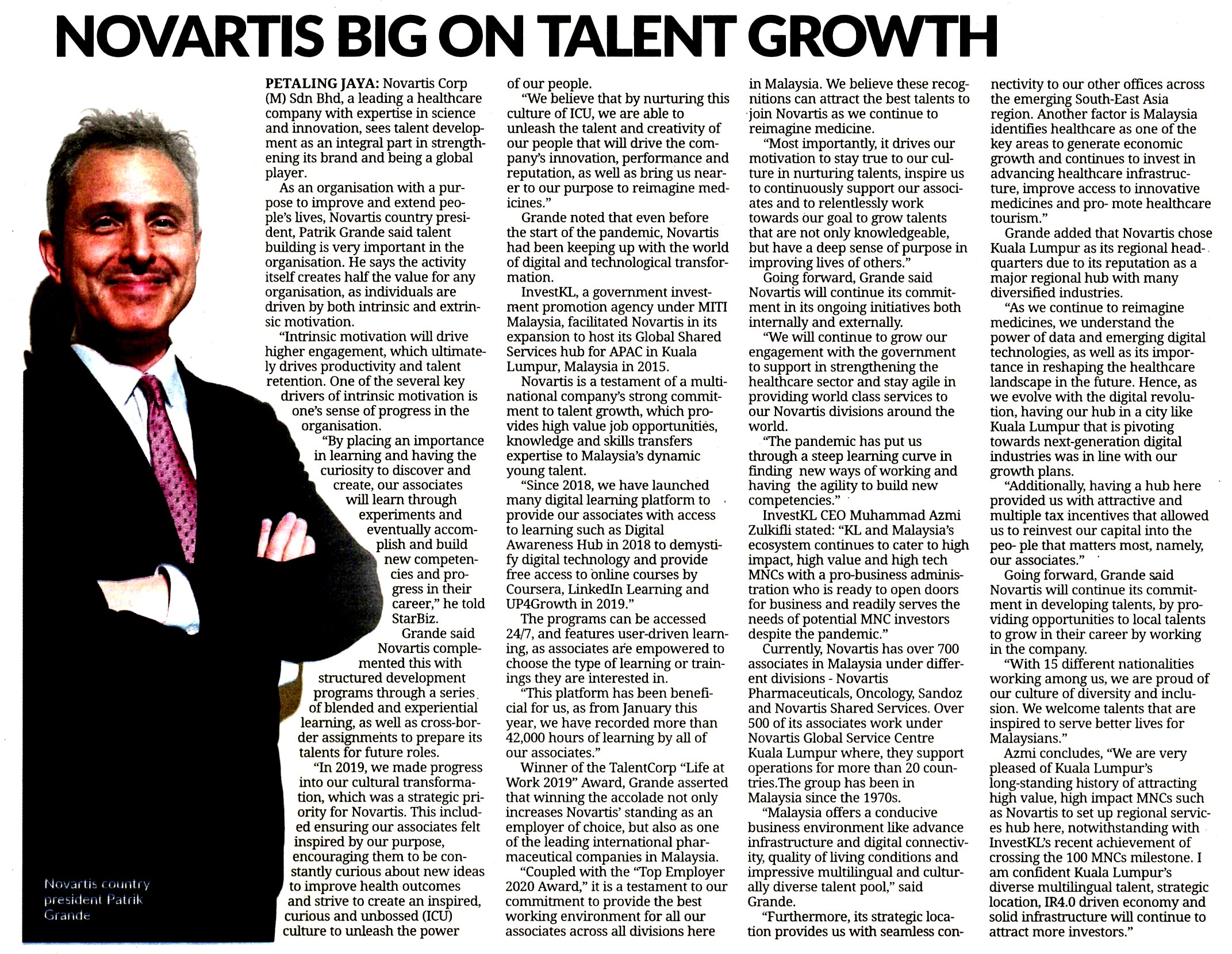 Novartis Big On Talent Growth