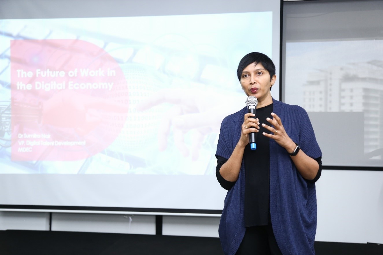 Dr Sumitra Nair, Head of MDEC’s Digital Talent Development stressed the importance of learning and re-learning transferable skills so students remain relevant as they navigate through the job market.