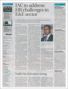 The Edge Financial Daily April 2015: IAC to address HR challenges in E&E sector