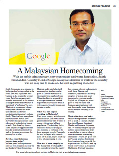 Going Places - September 2013: Sajith Sivanandan,Google Malaysia